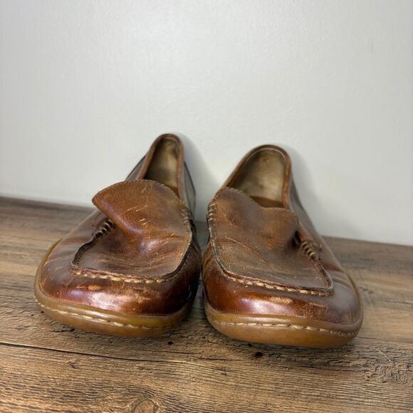 Born Brown Leather Classic Slip-On Loafers men\'s 9 Good Used Condition see pix f main image 7